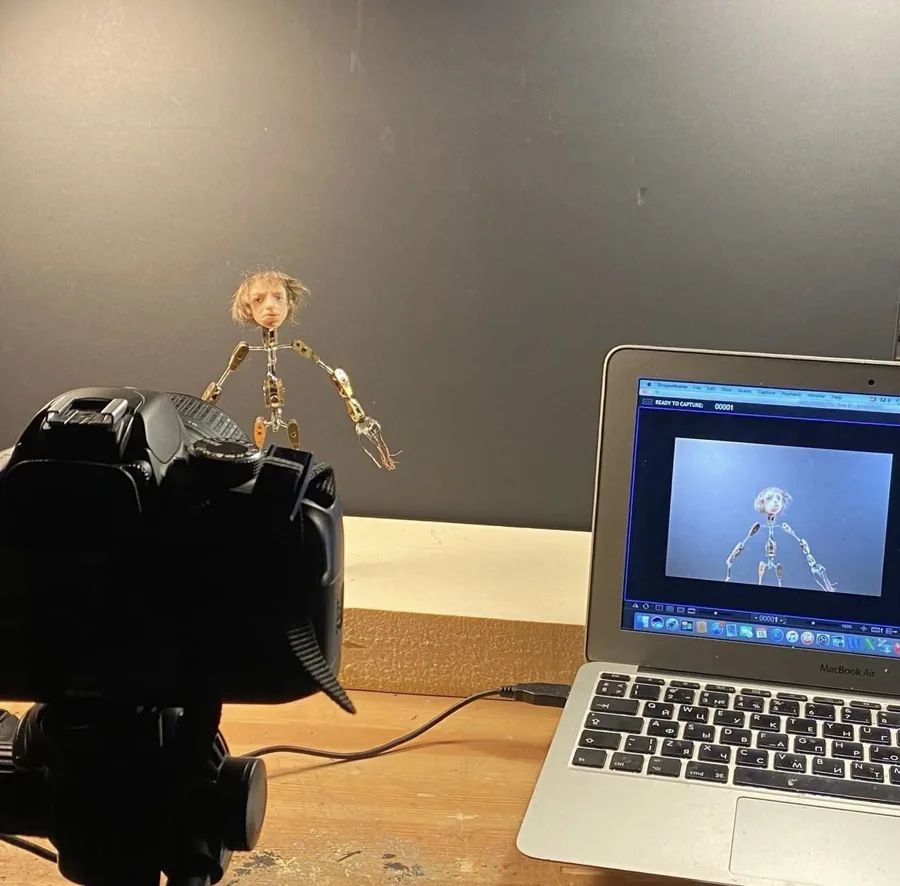 Animation setup with camera monitor